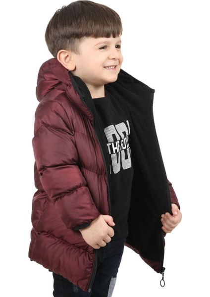 Erkek Çocuk Polarlı Kapüşonlu Su Geçirmez Rüzgara Dayanıklı Şişme Kışlık Mont & Kaban fırsatları