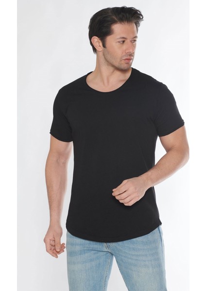 Erkek Geniş Yaka %100 Pamuk Salaş T-Shirt fiyatları