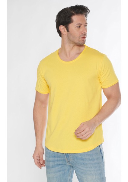 Erkek Geniş Yaka %100 Pamuk Salaş T-Shirt fiyatları