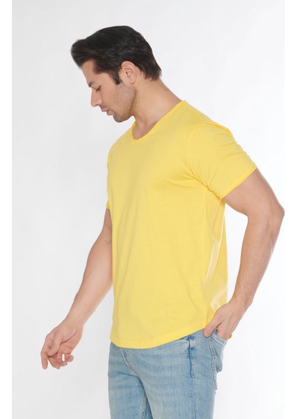 Erkek Geniş Yaka %100 Pamuk Salaş T-Shirt modelleri