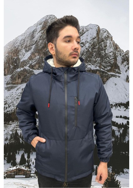 Erkek Kürklü Su ve Rüzgar Geçirmez Kapüşonlu Kışlık Mont & Kaban & Parka fırsatları