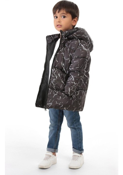 Spor Erkek Çocuk Çıkabilir Kapüşonlu Su ve Rüzgar Geçirmez Şişme Mont Parka modelleri