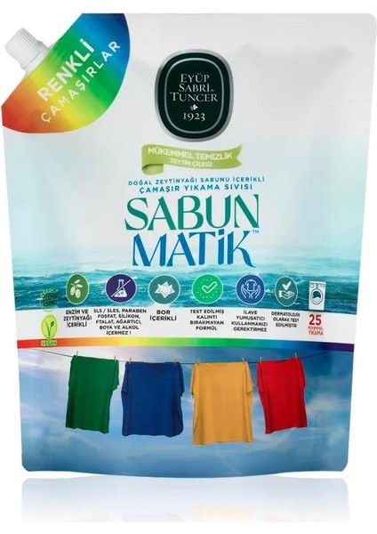 Çamaşır Yıkama Sıvısı 1.5 L Siyahlar X3 + Renkliler X3 ve Rosıe
