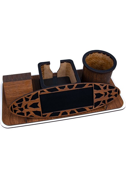 Kişiye Özel Logolu Ahşap Masa Üstü Isimlik | Kalemlik ve Kartvizitlikli modelleri