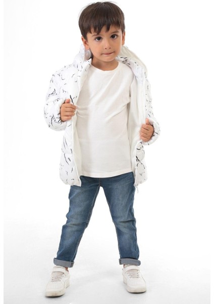 Spor Erkek Çocuk Çıkabilir Kapüşonlu Su ve Rüzgar Geçirmez Şişme Mont Parka fırsatları