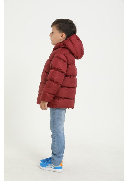 Erkek Çocuk Polarlı Kapüşonlu Su Geçirmez Rüzgara Dayanıklı Cepli Şişme Kışlık Mont indirimleri