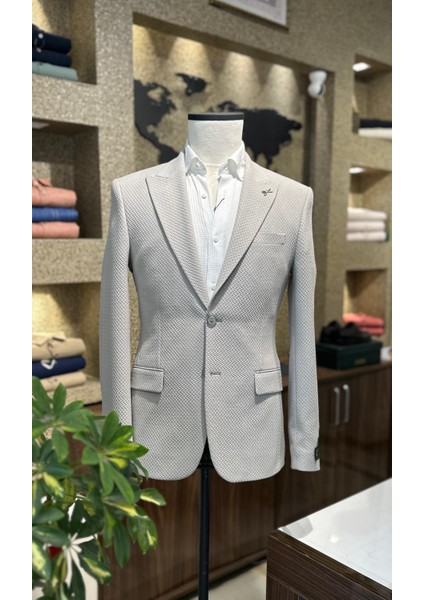 Dokulu Erkek Tek Ceket Taş fiyatları