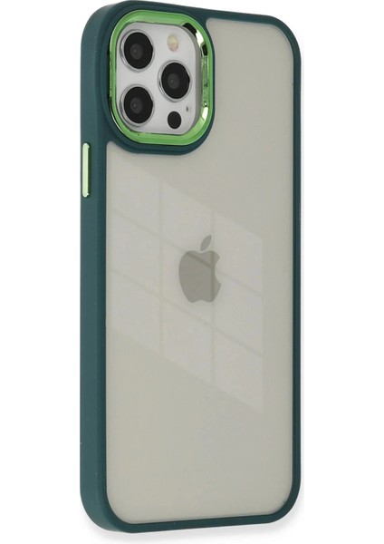 Newface iPhone 12 Pro Max Kılıf Dora Kapak - Haki Yeşil