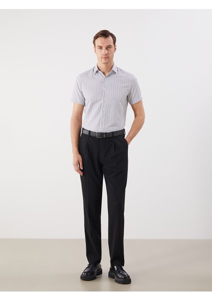 Yeni Sezon Slim Fit Kisa Kollu Cizgili Erkek Gomlek - S5RC10Z8 fiyatları