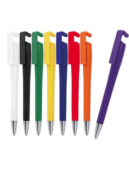 Telefon Tutuculu Çevirmeli 100 Adet Promosyon Tükenmez Kalem