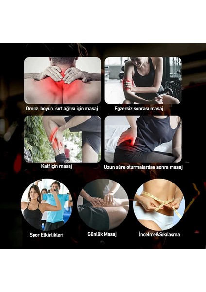 Şarjlı 6 Başlıklı Çok Fonksiyonlu Tüm Vücut Masaj Aleti modelleri