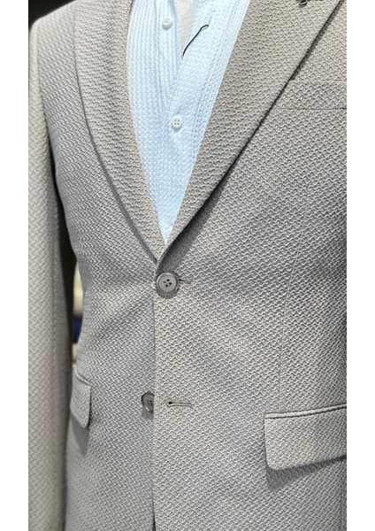 Dokulu Erkek Tek Ceket Bej fırsatları