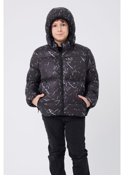 Erkek Çocuk Çıkabilir Kapüşonlu Su ve Rüzgar Geçirmez Cepli Kışlık Şişme Mont & Kaban & Parka fiyatları