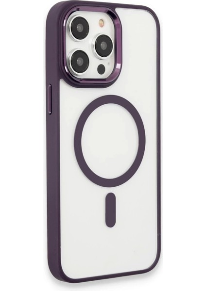 Newface iPhone 15 Pro Max Kılıf Room Magneticsafe Silikon - Derin Mor