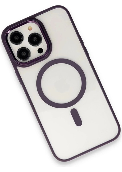Newface iPhone 15 Pro Max Kılıf Room Magneticsafe Silikon - Derin Mor modelleri