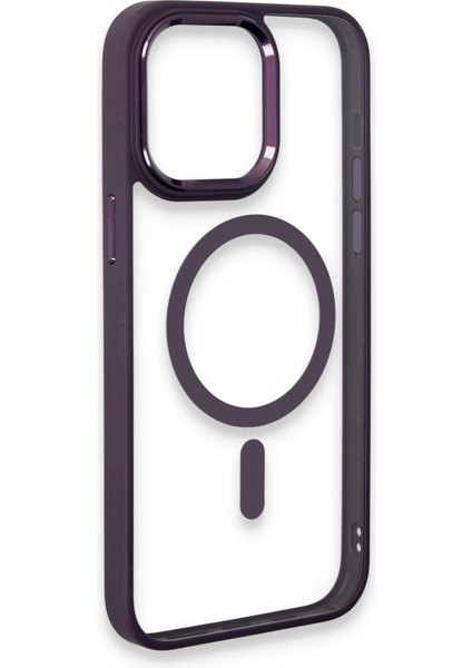 Newface iPhone 15 Pro Max Kılıf Room Magneticsafe Silikon - Derin Mor fırsatları