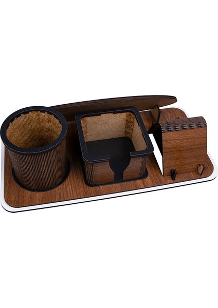 Kişiye Özel Isimli Ahşap Masa Üstü Isimlik | Kalemlik ve Kartvizitlikli modelleri