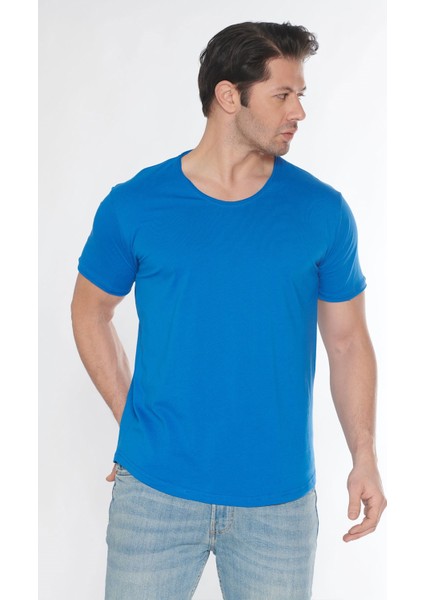 Erkek Geniş Yaka %100 Pamuk Salaş T-Shirt fiyatları