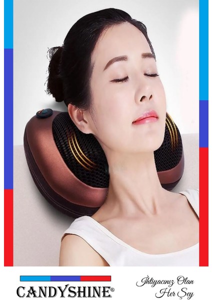 Çift Motorlu 8 Toplu Masaj Aleti, Isıtmalı, Ovmalı, Yoğurmalı, Boyun, Bel, Sırt, Ayak indirimleri