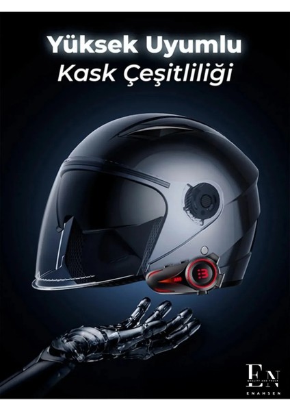A50 Motosiklet Kask Kulaklık Bluetooth Intercom Rgb Işıklı Motorsiklet Yeni Nesil Kulaklık indirimleri