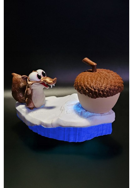 Renkli Buz Devri Temalı Dekoratif Gece Lambası, Şık ve Eğlenceli Tasarım