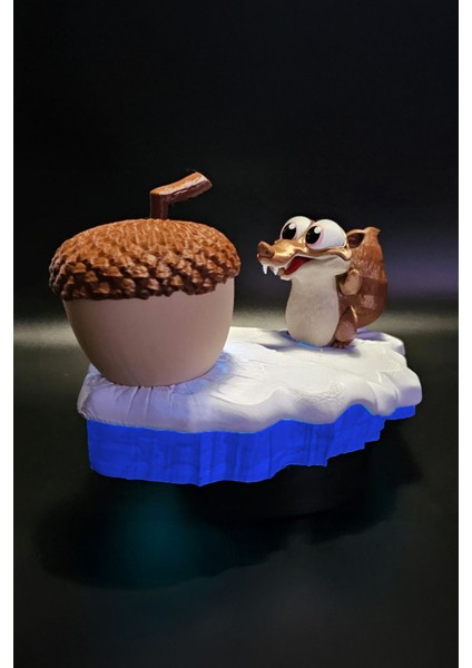 Renkli Buz Devri Temalı Dekoratif Gece Lambası, Şık ve Eğlenceli Tasarım modelleri