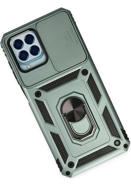 Samsung Galaxy M33 Kılıf Pars Lens Yüzüklü Silikon - Yeşil - KA1273-8690 modelleri