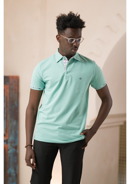 Regular Fit Yaka Garnili Pamuklu Polo Yaka T-Shirt fırsatları