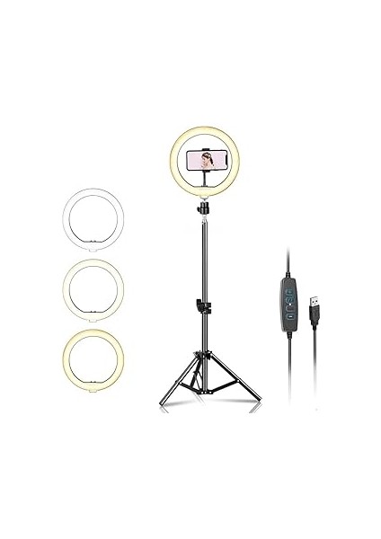 13 Inch Youtuber LED Işıklı Halka Telefon Tutuculu 13 Inch 26 cm Selfie/yayıncı/makyaj Iş