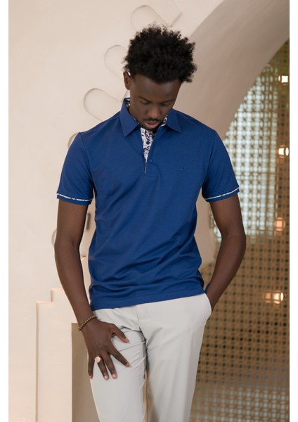 Regular Fit Yaka Garnili Pamuklu Polo Yaka T-Shirt fiyatları