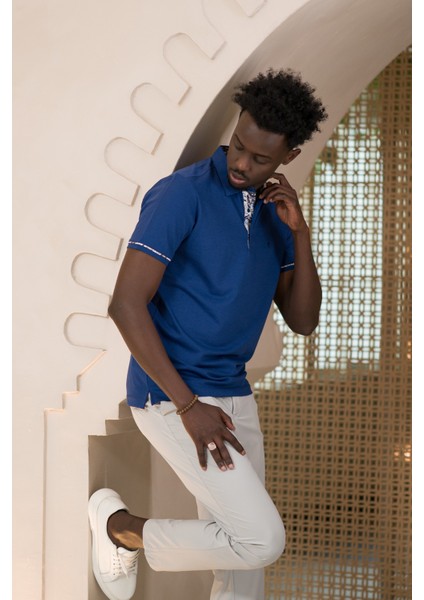 Regular Fit Yaka Garnili Pamuklu Polo Yaka T-Shirt indirimleri
