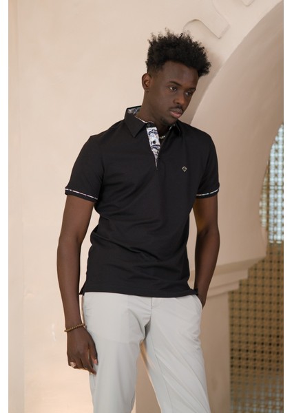 Regular Fit Yaka Garnili Pamuklu Polo Yaka T-Shirt fiyatları