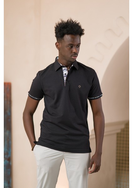 Regular Fit Yaka Garnili Pamuklu Polo Yaka T-Shirt fırsatları