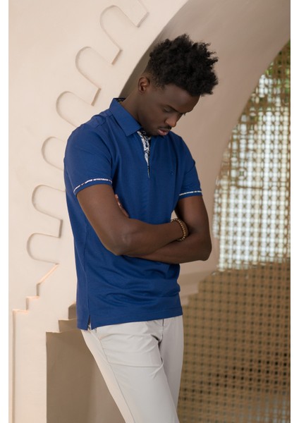 Regular Fit Yaka Garnili Pamuklu Polo Yaka T-Shirt modelleri
