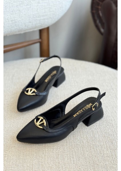 Kadın Jamal Tokalı Kısa Ayakkabı - Siyah-Deri fiyatları