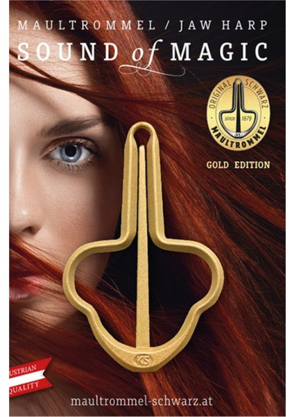 Musik Schwarz Joy Gold Edition Ağız Kopuzu Jaw Harp No:15 93MM