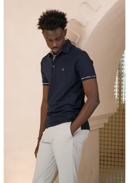 Regular Fit Yaka Garnili Pamuklu Polo Yaka T-Shirt fiyatları