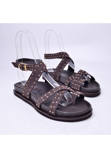 Femi 0513 Kadın Zımbalı Deri Sandalet fırsatları