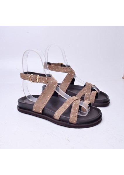 Femi 0513 Kadın Zımbalı Deri Sandalet modelleri