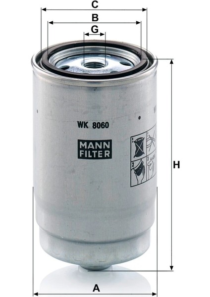 Wk 8060 Z - Yakıt Filtresi - Mann Fılter fiyatları