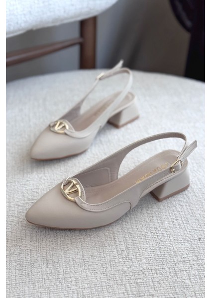 Kadın Jamal Tokalı Kısa Ayakkabı - Ten Deri modelleri