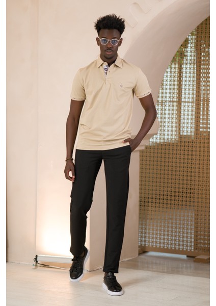 Regular Fit Yaka Garnili Pamuklu Polo Yaka T-Shirt indirimleri