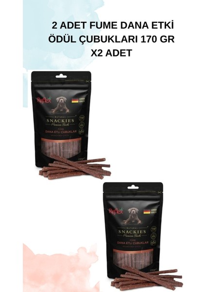 Füme Dana Etli Köpek Ödül Çubukları 2 x 170 gr