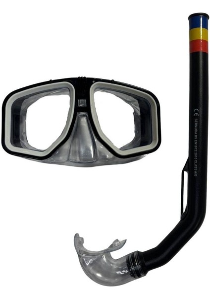 Bermuda Pvc Maske Snorkel Set AK405 Siyah
