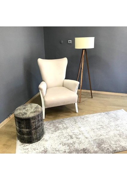Viscoo 1001 Kaymaz Taban Modern Makine Gri Halı