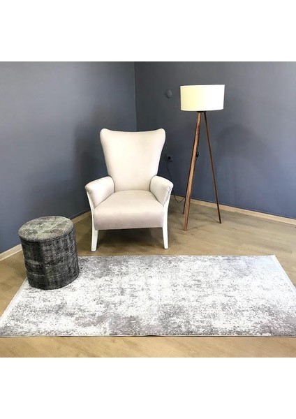 Viscoo 1001 Kaymaz Taban Modern Makine Gri Halı modelleri