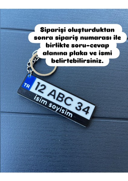 Kişiye Özel Plaka Anahtarlık