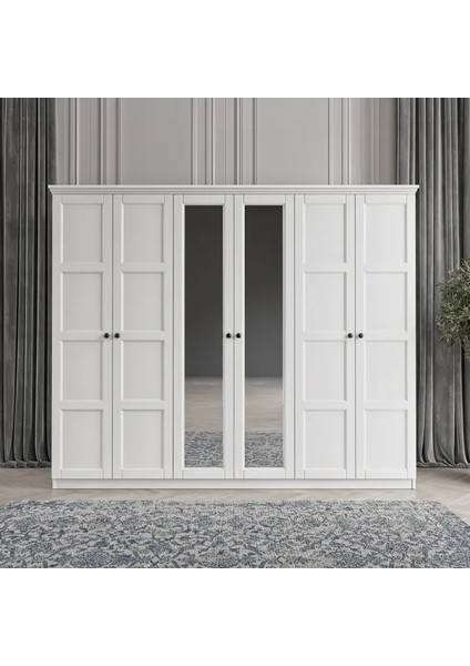 Toprak 6 Kapaklı Bazalı Gardırop Tamamı Mdf fiyatları