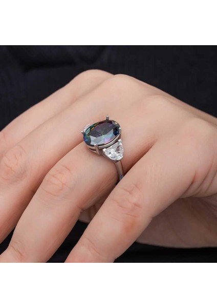 Süpertrend Gümüş Mistik Zirkon Taşlı Kadın Yüzük modelleri
