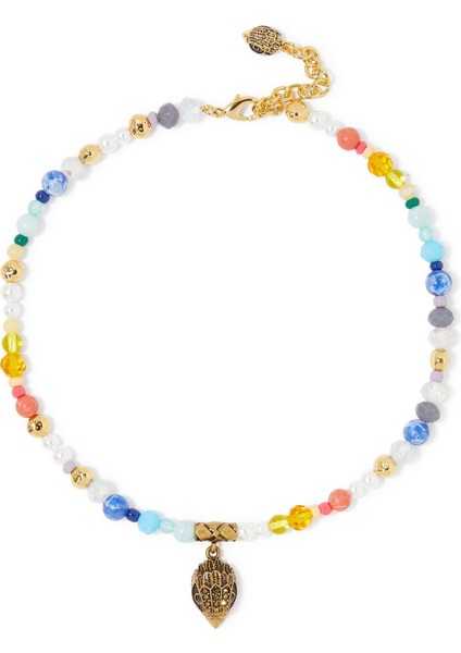 Mixed Bead Eagle Kolye, Renkli Boncuklu ve Kartal Detaylı